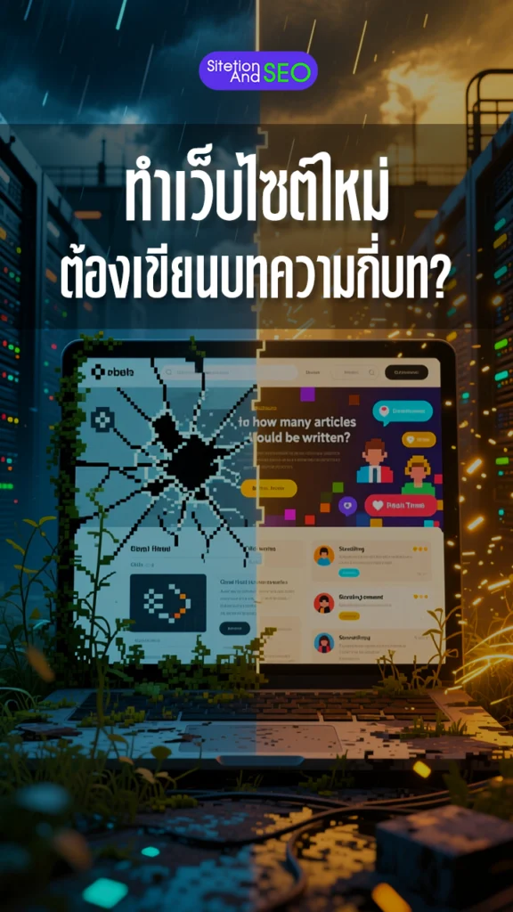 ทำเว็บไซต์ใหม่ต้องเขียนบทความกี่บท google ถึงจะเริ่มมองเห็นคุณ