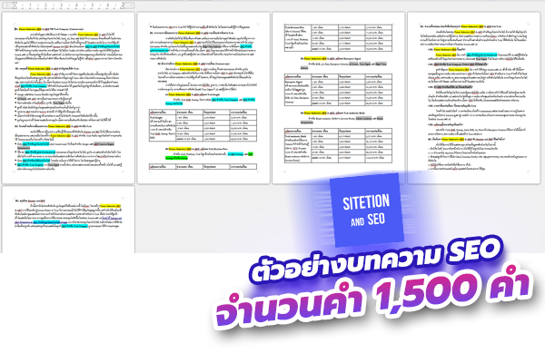 ตัวอย่างบทความ SEO จำนวน 1500 คำ